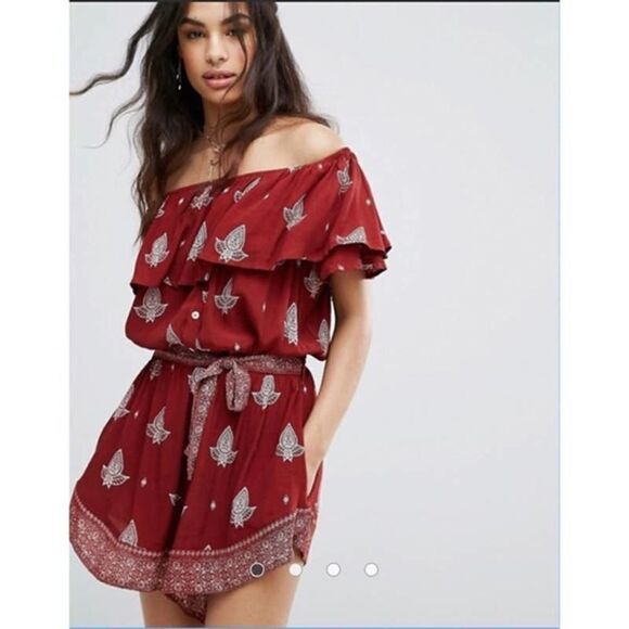 Faithfull Paisley Print Bardot Romper 2 - Picture 11 of 15